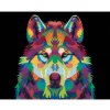 Diamondi Diamantové maľovanie - FAREBNÁ HLAVA VLKA Rámovanie: vypnuté plátno na rám, Rozmer: 40x50 cm