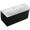 Polimat Sola 160x75 voľne stojaca akrylátová vaňa, čierny lesk Dĺžka vane: 160 cm, Orientácia: pravá, 00135