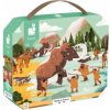 Janod Panoramatické Prehistorické puzzle v kufríku 100 ks