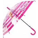 E plus M Barbie deštník dětský vystřelovací průhledný růžový