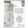SUAVINEX | Sada fľaša 270ml + cumlík fyziologický 0/6m + klip Walk Variant: SUAVINEX | Sada fľaša 270ml + cumlík fyziologický 0/6m + klip Walk - zelená