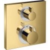 Hansgrohe Ecostat Square - Termostatická batéria pod omietku na 2 spotrebiče, leštený vzhľad zlata - 15714990