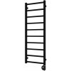 Vertaduro - Kúpeľňový radiátor so zabudovaným termostatom ZOE, 400 W, 114 x 40 cm, čierny DFRE11400400MKF3-8403 + záruka 3 roky zadarmo
