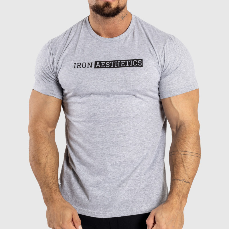 Iron Aesthetics Pánske športové tričko Shadow sivé