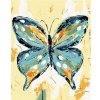 ZUTY Maľovanie podľa čísel MODROORANŽOVÝ MOTÝĽ HALEY BUSH Rámovanie Rozmer 80x100 cm
