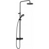 KLUDI DIVE DUAL SHOWER SYSTEM sprchový set s termostatom, priemer 20 cm, 3 trysky, čierna, 6807939-00
