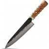 IZMAEL Damaškový kuchynský nôž Kenichi Chef/Hnedá 19.5 cm