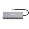 CANYON replikátor portov DS-12 13v1, 1xUSB-C PD 100W, 2x HDMI (4K), VGA, 4xUSB-A, RJ45 Gb, 3.5mm jack, SD/micro čítačka (CNS-TDS12)