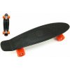Teddies Skateboard - pennyboard 60cm nosnosť 90kg, kovové osi, čierne, oranžové kolesá