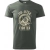 Jiu Jitsu logo guľaté - Klasické pánske tričko vyššej gramáže - XL ( Tm. bridlica (šedozelená) )