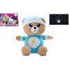 Teddies Medvedík Usínačik modrý so svetlom a zvukom 12m+