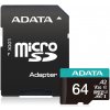 ADATA V30S/micro SDXC/64GB/UHS-I U3 / Class 10/+ Adaptér AUSDX64GUI3V30SA2-RA1