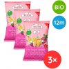 FruchtBar BIO chrumky jednorožec kukurica, banán, malina a repa 3× 30 g