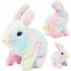 KRÁLIK ZAJAC INTERAKTÍVNA HRAČKA PLYŠOVÁ HRAČKA DÚHOVÝ NA BATÉRIE