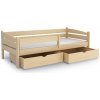 Wilsondo Detská posteľ so zábranou a šuflíkom Zuzia 80x180 - borovica