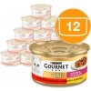 Gourmet Gold Cat hovädzie & kura kúsky šťava 12 x 85 g