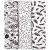 T-tomi TETRA plienky TOP KVALITA, s potlačou, 70x70 cm Black flowers