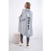Fashionweek Športová blezer mikina s kapucňou a potlačou K9005 Farba: Šedá, Veľkosť: Universal