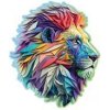 Dřevěné puzzle Moderní lev 250 dílků EKO - autor neuvedený