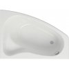 Cersanit SICILIA 140x100 VAŇA ROHOVÁ ASYMETRICKÁ, akrylátová s nožičkami, pravá biela S301-094