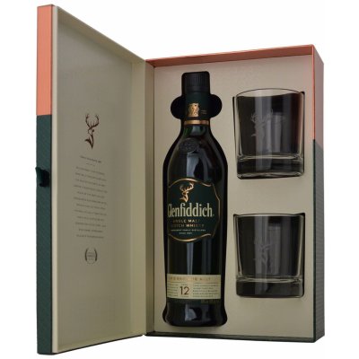 Glenfiddich 12y 40% 0,7 l (darčekové balenie 2 poháre)