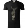 Jelen ze stromů - Tričko z organickej bavlny - M ( Čierna )