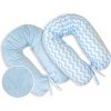 Bobono Relaxačný vankúšik- obojstranný-Simple chevron blue