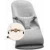Lehátko Babybjorn bouncer Bliss Light Grey 3D Jersey s hračkou Googly Eyes Black/White