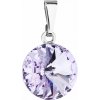 Prívesok bižutérie so Swarovski kryštálmi fialový okrúhly 54001.3 violet