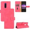 Peňaženkové kožené puzdro na Sony Xperia 1 - Ružovočervená