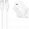 Nabíječka do zásuvky Joyroom JR-TCF20 PD 20W (britská zástrčka) s 1m kabelem USB-C - bílá