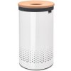 Brabantia Kôš na bielizeň 60 l, s korkovým vekom, biela
