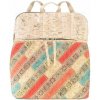 Korkový batôžtek Patchwork - Červeno-tyrkysový