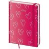 Diár 2026 denný A5 Vario - Hearts s gumičkou