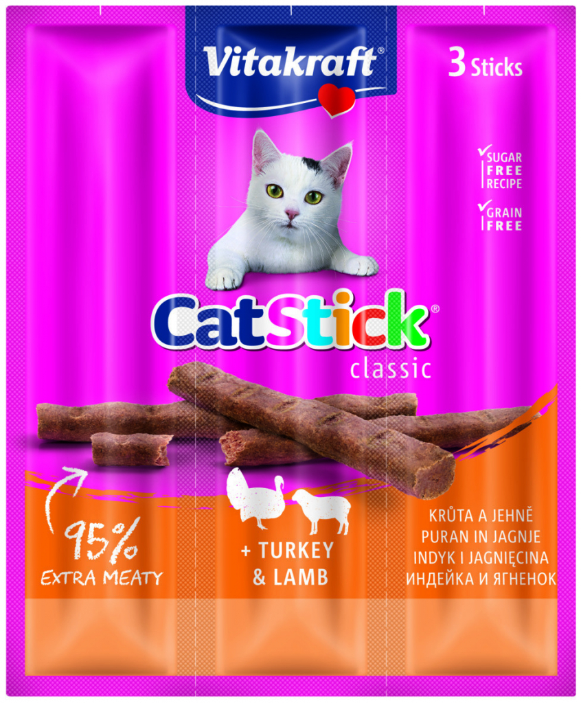 Vitakraft Cat Stick Mini Turkey & lamb 3 x 6 g