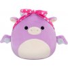 Squishmallows Dina – fialový drak so šatkou so srdiečkami 191726842347