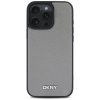 DKNY PU Leather Silver Metal Logo Magsafe Zadní Kryt pro iPhone 16 Pro Max Grey DKHMP16XPGHLMS (DKHMP16XPGHLMS)