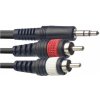 Stagg SYC3/MPS2CM E, kabel mini stereo JACK/2x RCA, 3m