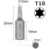 Torx (hviezdica / šesťhran), náhradný bit 1/4