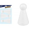 MFP Creative polystyrénový anjel výška 11cm hladký biely 3ks