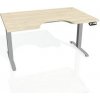 Hobis Pracovný stôl Motion Ergo, PO, 2S, 180x70,5-120,5x90 cm, agát/sivá