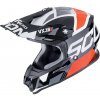 Moto přilba SCORPION VX-16 EVO AIR ANALOG černo/červená - Velikost S