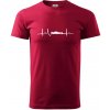 EKG formula - Klasické pánske tričko vyššej gramáže - 3XL ( Marlboro červená )
