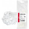 Amio 04306 káblové pásky 2,5 × 150 mm biele 100 ks