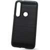 Puzdro Carbon Lux TPU Motorola Moto G8 Plus - čierne