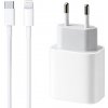 Appleking 2v1 rýchlonabíjacia súprava 18W USB-C adaptér a USB-C / lightning kábel pre iPhone / iPad - biela - možnosť vrátiť tovar ZADARMO do 30tich dní