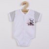 New Baby Dojčenské celorozopínacie body s krátkym rukávom Panda