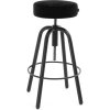 Bejot SPIN round barová stolička čalúnená - Čierna