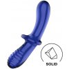 Satisfyer Double Crystal Light Blue - dvojité sklenené dildo (modré)