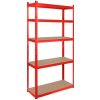 Kovový regál 180x90x40 červený Rebel